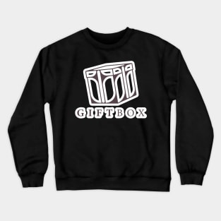 Gift box wrapped vector logo design. Gift icon design concept. Black Friday and Christmas gift box logo design. Crewneck Sweatshirt